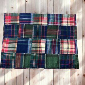 Handmade Madras‎ Plaid Patchwork Placemats Set Of 3